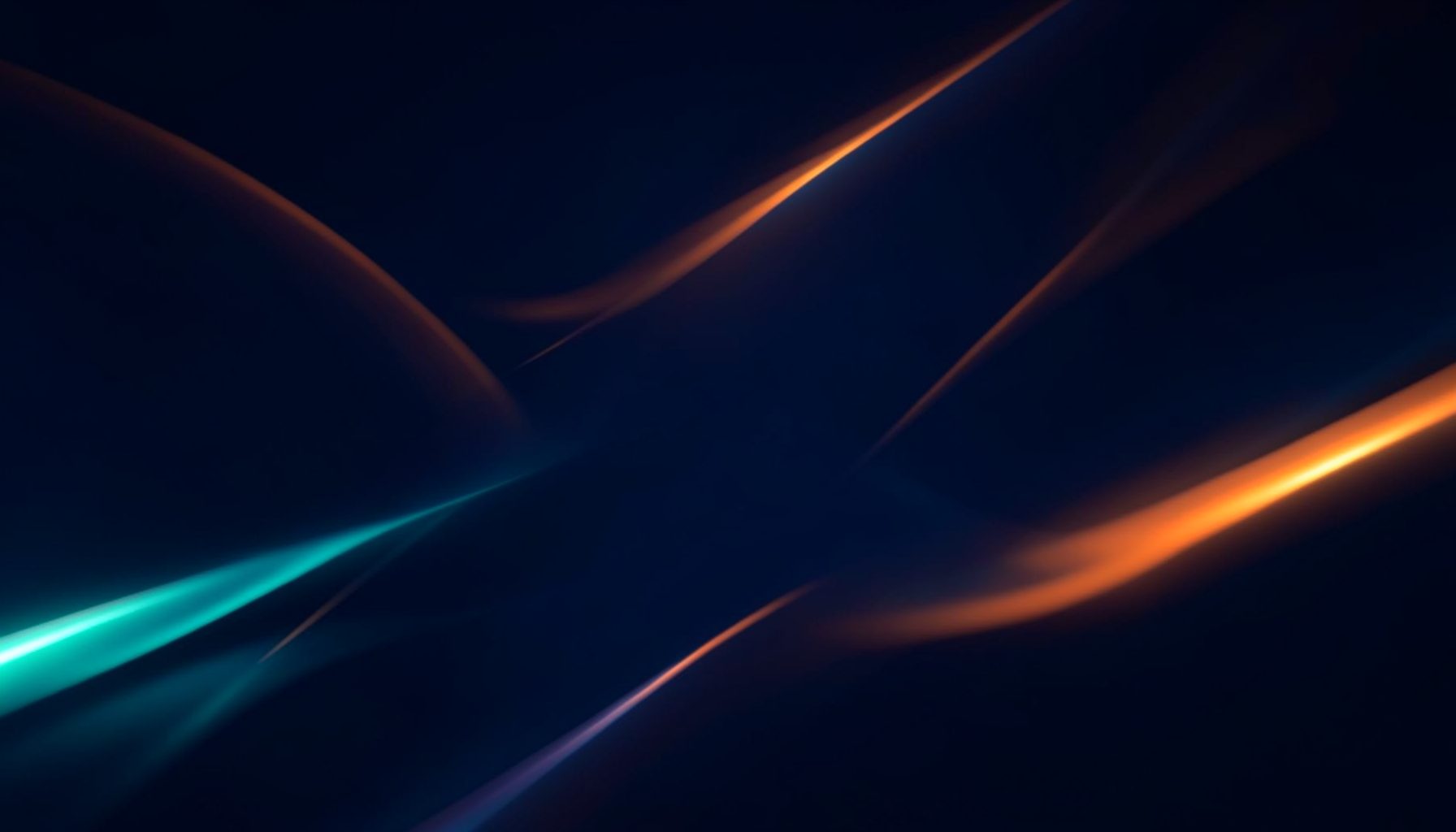 Deep navy and midnight blue abstract backdrop with glowing orange and teal accent streaks, conveying energy and motion